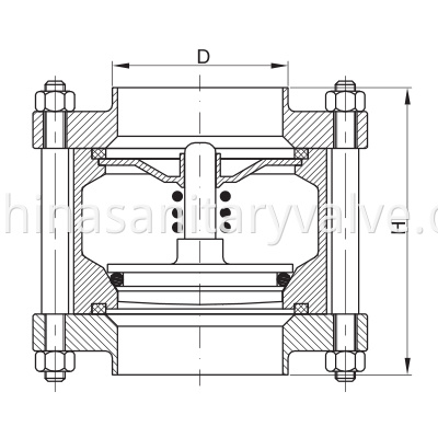 3A Hygienic Flanged Non-Return Valves Ball Type